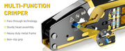 Kebidumei RJ45 Alicate crimpador de paso para conectores Ethernet modulares, herramienta de crimpado para conectores Cat6 Cat5/5e RJ45 y conectores RJ11 de 8P6P