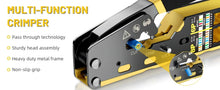 Kebidumei RJ45 Crimp Plier Pass Through Ethernet Modular Plug Crimping Tool for Cat6 Cat5/5e RJ45 Connectors 8P6P RJ11 Connector