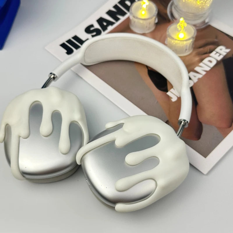Melting Candles Airpods Max Headphones Case Cover YK2 Niche Custom Airpods Cases Headphones Accessories Decoration Gift