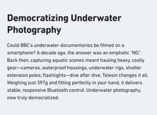 TELESIN Diving Waterproof Phone Case Universal Phone Camera Shoot Hand Grip Holder Shooting Aid Remote Control Handle