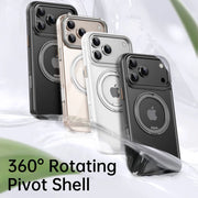 Funda magnética con soporte giratorio de 360°, sonido mecánico de torque y tecnología MagSafe para iPhone 16, 15, 14, 13, 17, 18 Pro Max Plus Air 17E