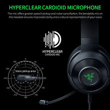 Razer Kraken V3 X Original wired headset gaming headset, RGB light effect, 7.1 surround sound, USB headset