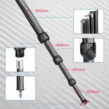 Manbily WZ-324 Carbon Fiber Tripod & 44mm Diameter Saddle Ball Head BH-U3,32mm Tube Hunting Set (* The Clamp Can't Be Removed)