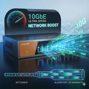 Switch no gestionado KeepLiNK de 5 puertos 10GbE | Hub de red de escritorio 10G con carcasa metálica y ventilador silencioso
