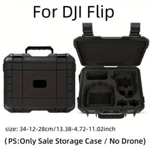 For DJI Flip Hard-Shell Storage Case, Compatible with RC N3/RC 2, Black, with Multiple Compartments For Drone Accessories