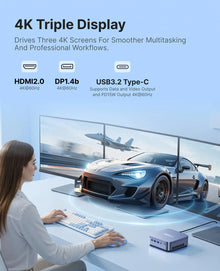 ACEMAGIC Intel Core I5-14500HX Mini PC 32GB DDR5 1TB NVMe SSD Gaming Mini Desktop Computer Windows 11 Pro 4K Triple Display