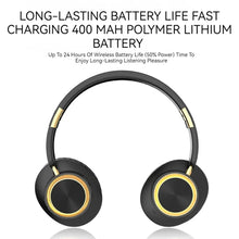 Wireless Bluetooth Headphones Foldable Gaming Headset With Bluetooth 5.3 Technology 40mm Bass Driver HiFi Stereo Sound Over Ear Comfort Memory Foam Cushion Extended Battery Life 400mAh For PC Mobile Phone Laptop Tablet Univer