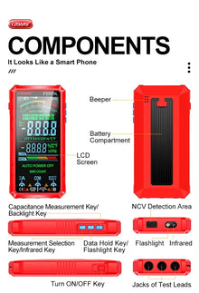 Digital Multimeter 5.0'' Full Screen Backlight NCV Live Line Smart Electrical Tester CZDANG FS999L