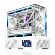 WJCOOLMAN Millennium MATX PC Case 5.5 Inch Screen/Digital Display 360 Water Cooler Sea View Room Customize Screen Computer Case