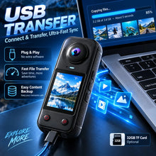 4K Panoramic Action Camera 200 Degree Wide Angle Dual Lens 2.0 IPS Portable Vlog Camera for Cycling Travel Outdoor Sports Camera