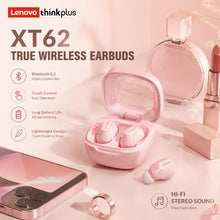 Lenovo XT62 Bluetooth 5.3 Earphones Wireless HiFi Sport Noise Reduction Headset with Mic Touch Control TWS Original Earbuds New