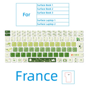 Pegatina de teclado de ordenador de dibujos animados, apta para Microsoft Surface Book, Laptop Go 1/2/3, Pro 4/5/6/7/8/9/10/11, adhesivo de teclas (francés)
