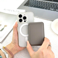 Universal Magnetic Leather Wallet Card Holder Strong Grip Card Pocket for iPhone MagSafe Samsung Xiaomi OPPO Motorola Google
