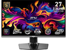 MSI 27 inch UHD 4K 240Hz AMD FreeSync Premium Pro & G-Sync Compatible HDR400 USB-C OLED Gaming Computer Monitor with Height Adjustable, Swivel, Pivot & Tilt stand MPG 272URX QD-OLED