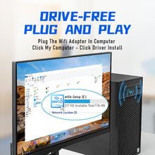 WiFi 6 USB3.0 Adapter 1800Mbps 5G/2.4GHz USB Wi-fi Dongle Wireless 802.11ax Network Card High Gain Antenna For Windows 10 11