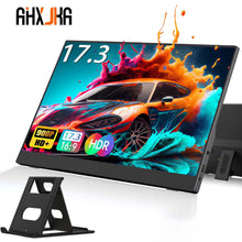 AHXJKA 17.3“ Portable Screen Monitor Display 1600*900P 16:10 250cd/㎡ IPS Panel  Extend For Mobile Phone Gaming TV Box PS4 PS5