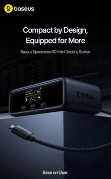 Baseus 10-in-1 USB C HUB Dual HDMI 4K@60Hz Smart Display Type C PD 100W Fast Charger RJ45 10Gbps USB 3.2 Adapter Docking Station