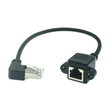 RJ45 Male To Female 90 Degree Up Downed Angle Cord Plugs Ethernet RJ45 8P8C LAN Network Extension Cable 30cm 60cm 100cm 1ft 2ft