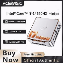 ACEMAGIC Mini PC Intel Core I7-14650HX 16C/24T up to 5.2GHz Windows 11 Pro 32GB DDR4 1TB NVMe SSD Triple 4K Display WiFi 6E BT5.