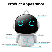 Robot inteligente de IA, WiFi, juguetes de educación temprana para niños, reconocimiento de voz y máquina de aprendizaje educativo interactiva por voz