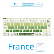 Pegatina de teclado de ordenador de dibujos animados, apta para Microsoft Surface Book, Laptop Go 1/2/3, Pro 4/5/6/7/8/9/10/11, adhesivo de teclas (francés)