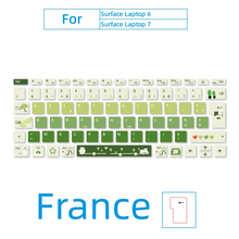 French Suitable for Microsoft Surface Book Laptop Go 1/2/3 Pro 4/5/6/7/8/9/10/11 Cartoon Computer Keyboard Sticker Key Sticker