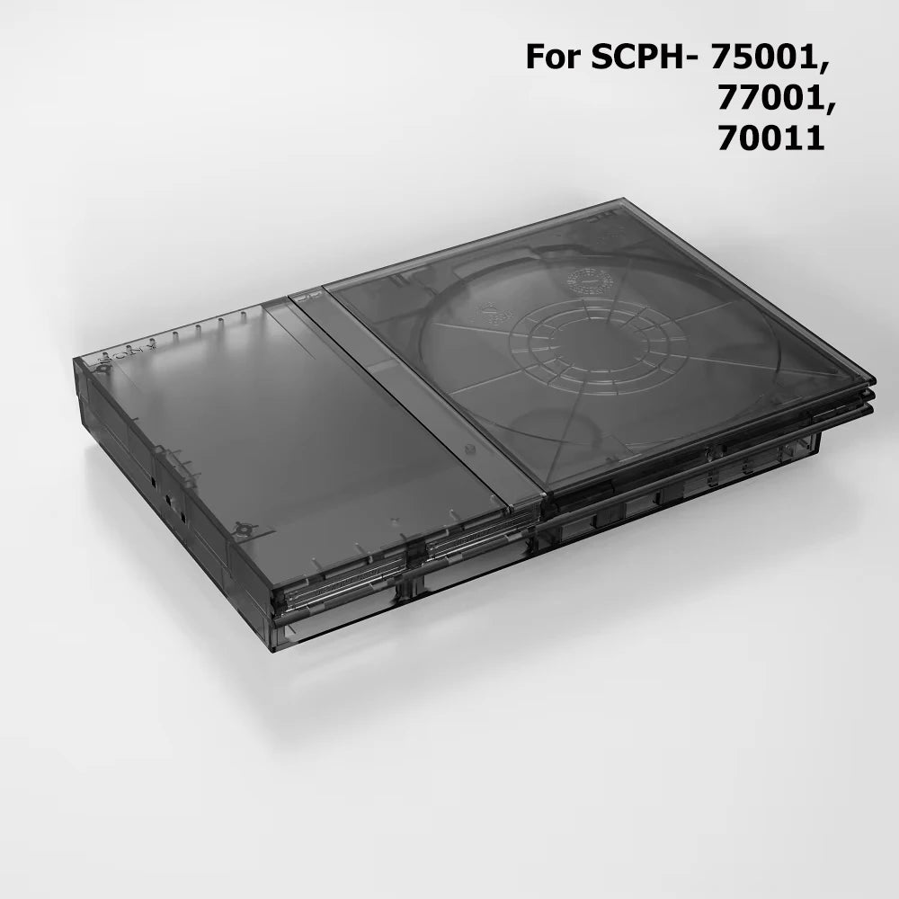 Bitfunx Translucent Black Purple Replacement Case for PS2 Slim Game Console