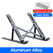 Soporte para portátil YYLM N8 de aluminio para Macbook, ajustable, portátil, más estable, soporte refrigerador, soporte plegable para portátil