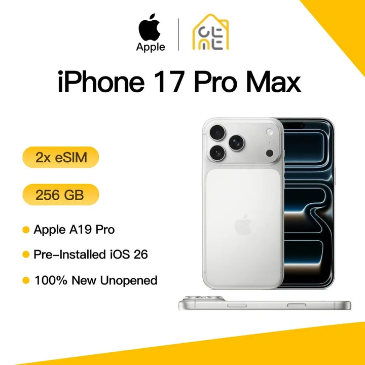 Apple iPhone 17 Pro Max Original Totalmente Desbloqueado eSIM 120Hz 6.9" Super Retina XDR OLED Chip A19 Pro Triple 48MP Nuevo Sellado