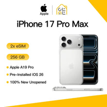Apple iPhone 17 Pro Max Original Fully Unlocked ESIM 120Hz 6.9' Super Retina XDR OLED A19 Pro Chip Triple 48MP Brand New Sealed