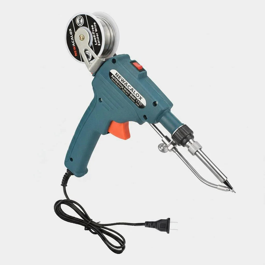 60W Automatic Soldering Iron Handheld Internal Heating Soldering Gun Smart Solder Wire Feed Welding Station Kit with Iron Stand 110V 220V Temperature Control for Electronic Circuit Board PCB Repair Tools