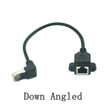 RJ45 Male To Female 90 Degree Up Downed Angle Cord Plugs Ethernet RJ45 8P8C LAN Network Extension Cable 30cm 60cm 100cm 1ft 2ft