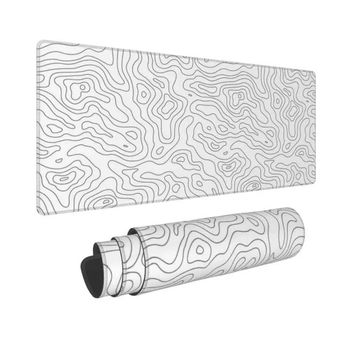 Alfombrilla de ratón gaming grande en blanco y negro, alfombrilla grande para juegos, alfombrilla para ratón de ordenador con bordes reforzados, 90x40 cm, alfombrilla para teclado y ratón de escritorio