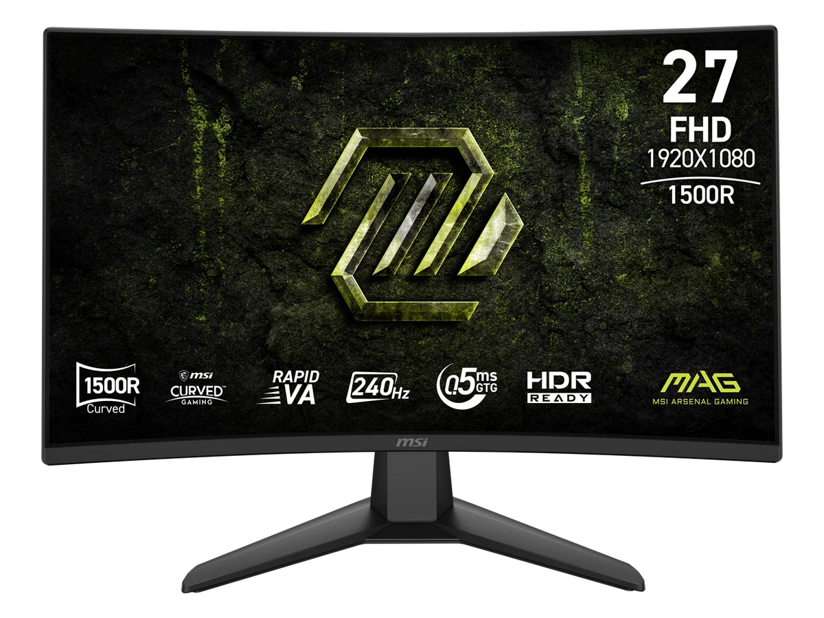 MSI 27 inch Full HD 240Hz AMD FreeSync Premium (Adaptive Sync) 0.5ms HDR Ready Ai vision Curved Gaming Computer Monitor MAG 274CF X24
