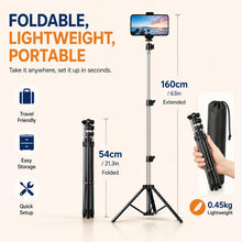 Foldable Phone Tripod MultiPurpose Camera Stand for Live Video Shooting Photography Adjustable with Phone Holder Extendable Legs