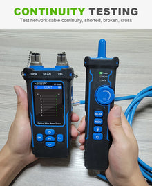 NOYAFA NF-8508 LCD Cable Tester Measure Length Wiremap PoE Testing VFL&OPM CAT5 CAT6 RJ45 Tester Cable Locator Inspection Tools