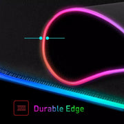 Alfombrilla de ratón gaming LED con retroiluminación, alfombrilla de escritorio RGB para gamer, decoración de escritorio, alfombrilla de ratón para ordenador, alfombrilla completa para PC gamer