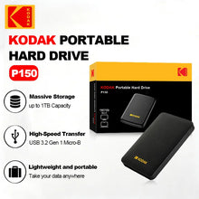 KODAK Portable HDD 500G 1TB External Hard Drive 5Gbps High-Speed Portable Game Hard Drive for PS4/PS3/PS2/PS1/Switch