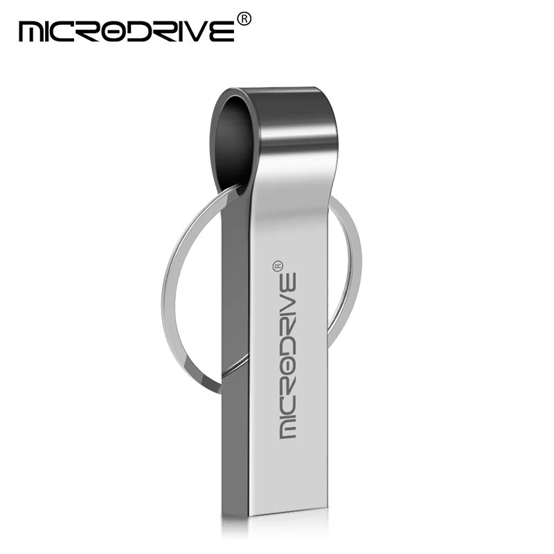 Metal USB Flash Drive 128GB 64GB pendrive 32GB 4GB 8GB 16GB Memory sticks pen drive with key ring