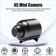 Cámara Mini X5 nueva de 1080P, visión nocturna clara, ligera, portátil, cámara premium con detección de movimiento y vigilancia inalámbrica