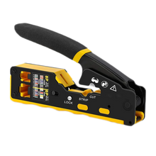 RJ45 Crimp Tool Kit Pass Through Cat6 Crimping Tool For Cat5 Cat5e Cat6 8P8C Connector, All-in-one Ethernet Crimper