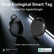 Dual System Smart Tracker for Google/Apple Find My Smart Activity Trackers+Silicone Case Android/IOS Find My Bluetooth Device
