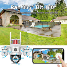 Yoosee 6K 15MP 3 Lens 3 Screens WiFi PTZ IP Camera Outdoor Waterproof Auto Tracking Color Night Vision Security Camera System