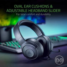 Razer Kraken X Multi-Platform Wired Gaming Headset Bendable Cardiod Microphone 3.5 mm Connection Adjustable Headband 7.1 surroun