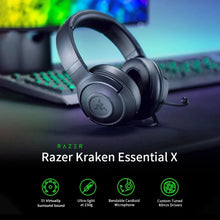Razer Kraken X Multi-Platform Wired Gaming Headset Bendable Cardiod Microphone 3.5 mm Connection Adjustable Headband 7.1 surroun
