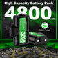 DinoFire Rechargeable 2x4800mwh Battery Packs For Xbox Series X/S ＆ Xbox One X/S Battery with Charging Cable