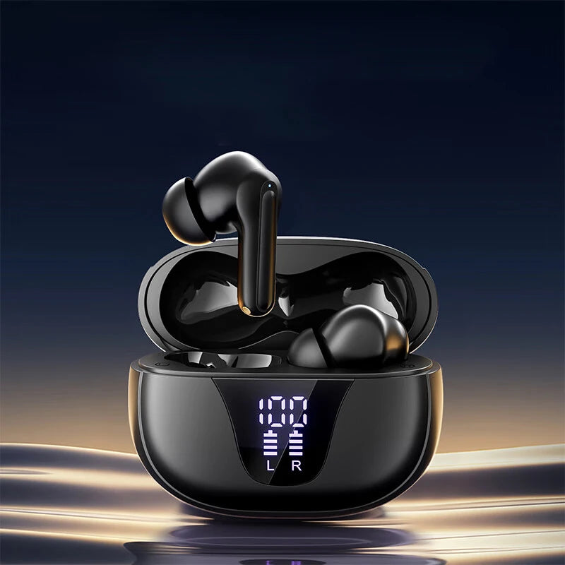 Auriculares inalámbricos Lenovo XT58 con reducción inteligente de ruido, Bluetooth 5.4, auriculares para juegos, sonido HIFI y pantalla LED