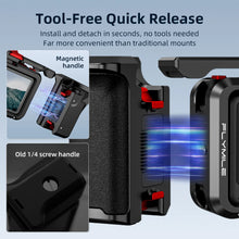 Flymile Action 6 Grip Metal Cage Photography Handle for DJI Osmo Action 6 Accessory Xplorer Grip Aluminum Alloy Protective Case
