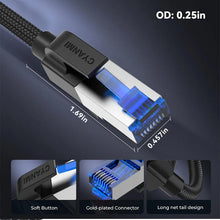 CYANMI Cat 8 Ethernet Cable 100FT, High Speed Braided 40Gbps 2000Mhz Network Cord RJ45 Cat8 Cat7 cat6a cat6 cat5e cat5 Cables