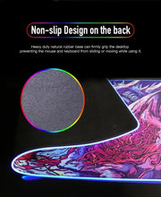 Alfombrilla de ratón gaming LED con retroiluminación, alfombrilla de escritorio RGB para gamer, decoración de escritorio, alfombrilla de ratón para ordenador, alfombrilla completa para PC gamer
